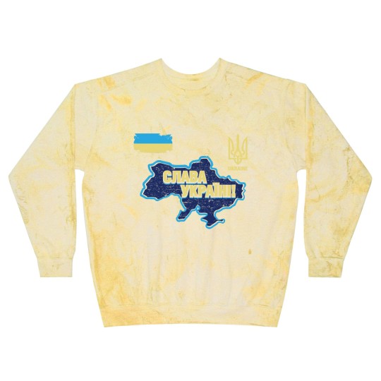 Discover Glory to Ukraine Map Football Team Blast Sweatshirts