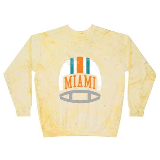 Discover Miami Retro Helmet - Aqua - Dolphins - Blast Sweatshirts