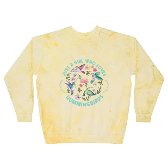 Discover Just A Girl Who Loves Hummingbirds Blast Sweatshirts