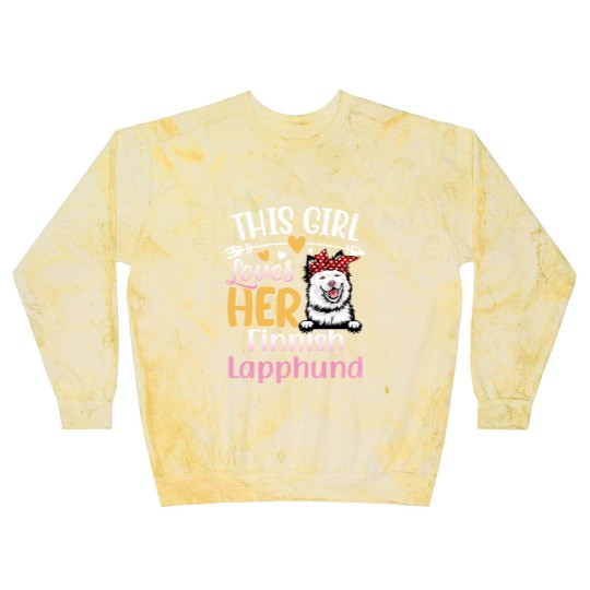 Discover This Girl Love Her Finnish Lapphund Dog - Dog Lover For Women - Blast Sweatshirts