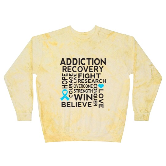 Discover Addiction Recovery Awareness Ribbon - Addiction Recovery Awareness - Blast Sweatshirts