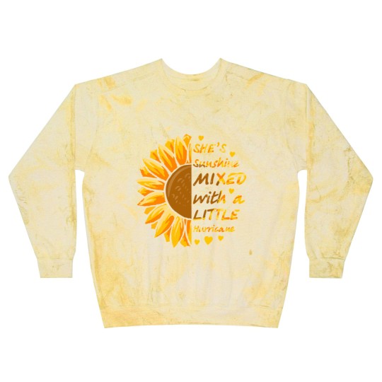 Discover She's Sunshine Mixed With A Littles Hurricane Sunflower Blast Sweatshirts