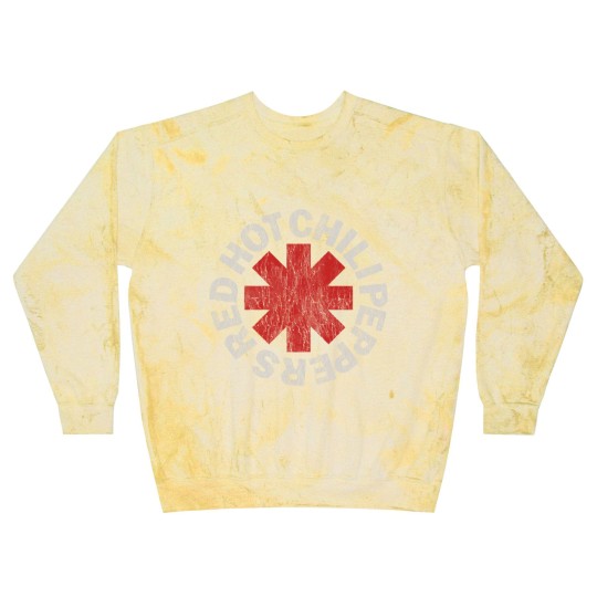 Discover Red Hot Chili Peppers Distressed Logo Rock Blast Sweatshirts Blast Sweatshirts