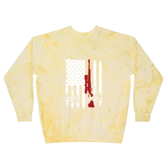 Discover Deer Hunting American Flag Blast Sweatshirts
