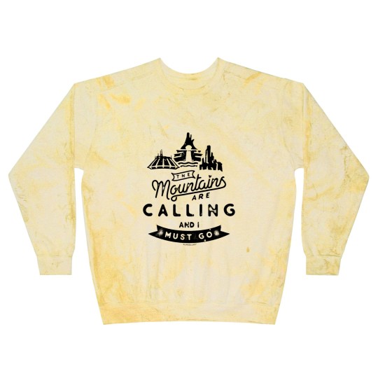 Discover The Mountains are Calling and I Must Go Blast Sweatshirts