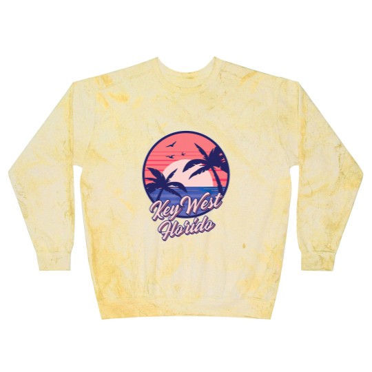 Discover Key West Florida Sunset Beach Summer Seawaves Blast Sweatshirts