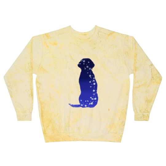 Discover Cosmic dog silhouette in blue with stars Blast Sweatshirts
