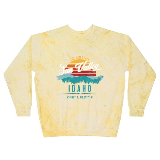 Discover Retro Sun Valley Idaho Vintage Mountains Sun Souve Blast Sweatshirts