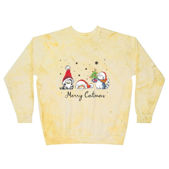 Discover Cats With Santa Hat Merry Catmas Cat Lover Christmas Gift Blast Sweatshirts