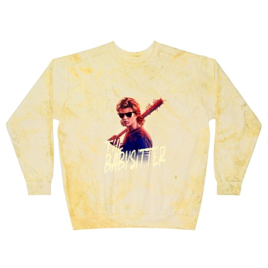 Discover Netflix Stranger Things Steve The Babysitter Portrait Blast Sweatshirts