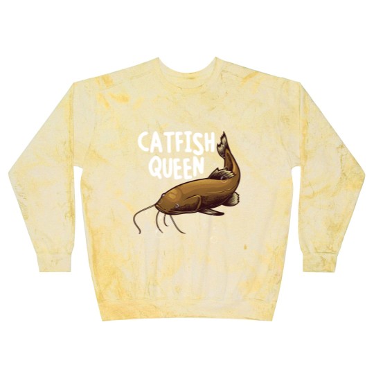Discover Funny Catfishing Art Women Mom Catfish Queen Fishing Hunters Premium Blast Sweatshirts