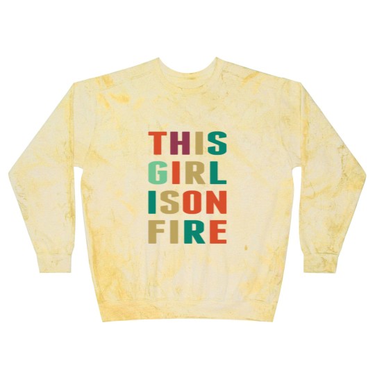 Discover This Girl Is Girl On Fire Blast Sweatshirts