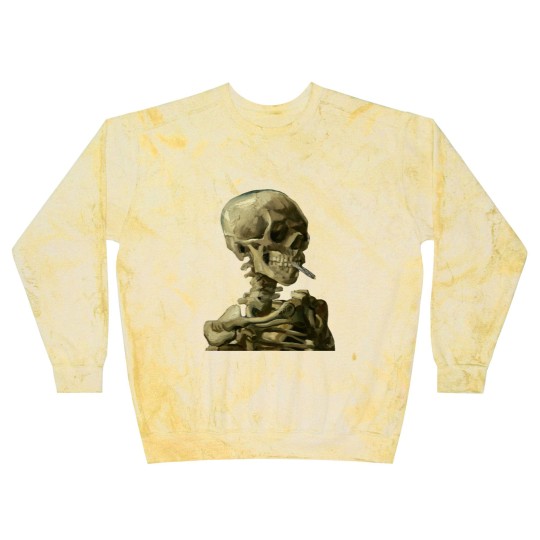 Discover Skull with Burning Cigarette by Vincent van Gogh - Skull - Blast Sweatshirts