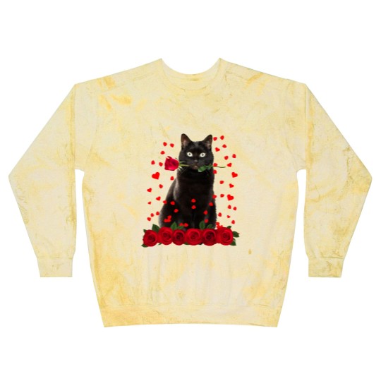 Discover Black Cat Valentines Day Teenager Blast Sweatshirts
