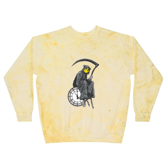 Discover banksy grim reaper clock Blast Sweatshirts