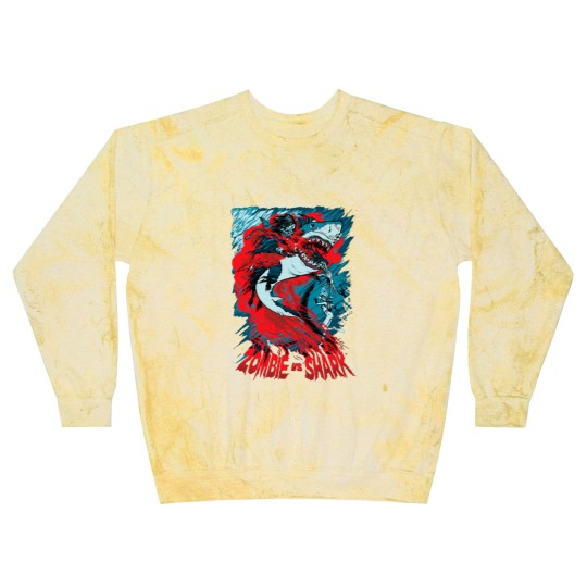 Discover Shark Vs Zombie Blast Sweatshirts