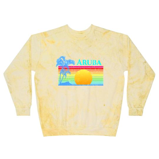 Discover Retro Beach Aruba Sunset - Aruba - Blast Sweatshirts