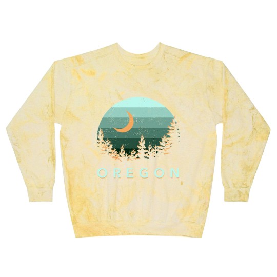 Discover Oregon Vintage Sunset Outdoors Hiking Souvenir Blast Sweatshirts