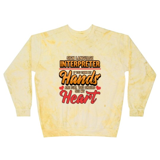Discover sign language interpreter signpost gesture Blast Sweatshirts