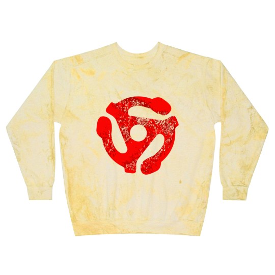 Discover Music Turntable Record Dj Red 45 Rpm Adapter Blast Sweatshirts
