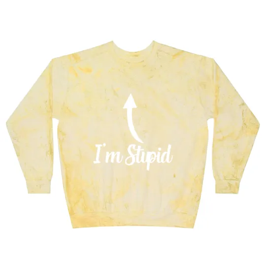 Discover I'm Stupid Up Arrow Funny Blast Sweatshirts