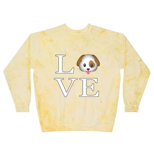 Discover Love Cute Dog _emoji icon smiley emoticon Blast Sweatshirts