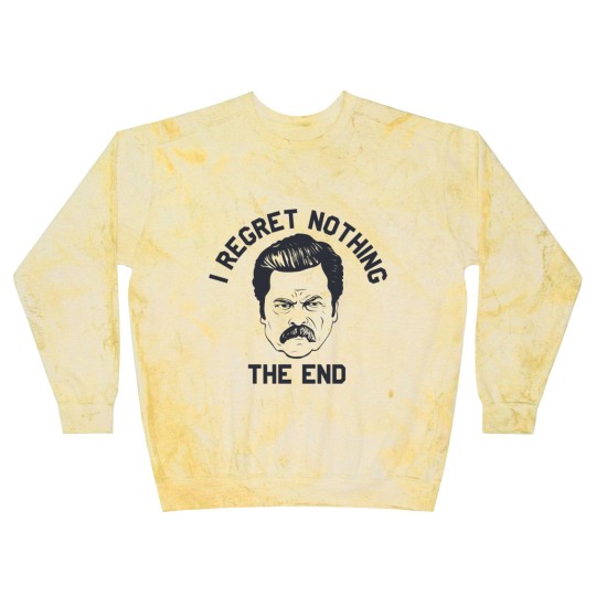 Discover Ron Swanson Parks and Rec I regret nothing - Parks And Rec - Blast Sweatshirts