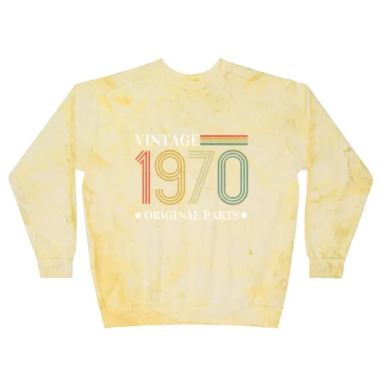 Discover Vintage 1970 70s Classic Born 1970 Original Parts Blast Sweatshirts