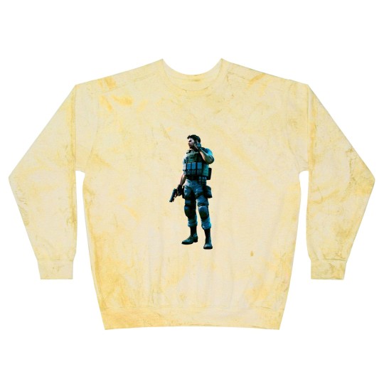 Discover Chris Redfield Residence Evil Biohazard 5 Gold Premium Unisex Blast Sweatshirts