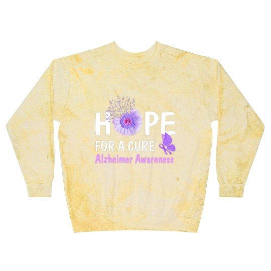 Discover Hope For A Cure Alzheimer's Awareness Flower Gift Blast Sweatshirts