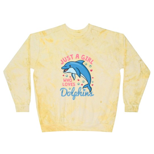 Discover Dolphin Just A Girl Dolphins Gift Blast Sweatshirts