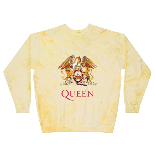 Discover Queen White Crest Freddie Mercury Brian May Blast Sweatshirts Blast Sweatshirts