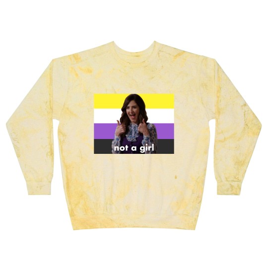 Discover Nonbinary Janet “Not a Girl” (The Good Place) - The Good Place - Blast Sweatshirts