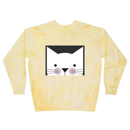 Discover Peek-a-Boo Kitty, Black and White with Lavender Cheeks - Cats - Blast Sweatshirts