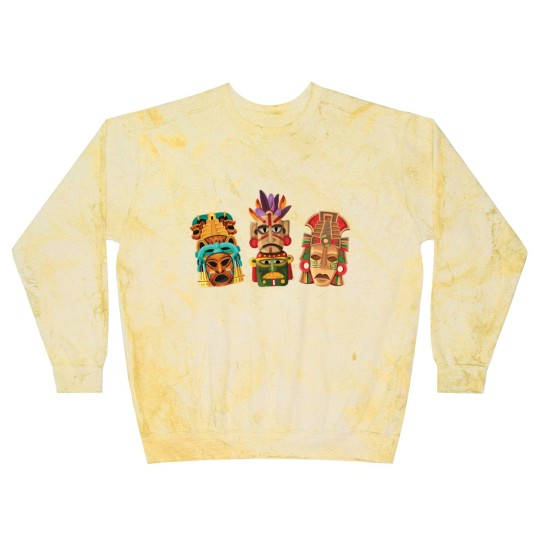 Discover Aztec Mask Inca Culture Maya Civilization Gift Blast Sweatshirts