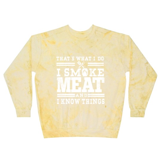 Discover I Smoke Meat And I Know Things Funny BBQ Smoker Blast Sweatshirts
