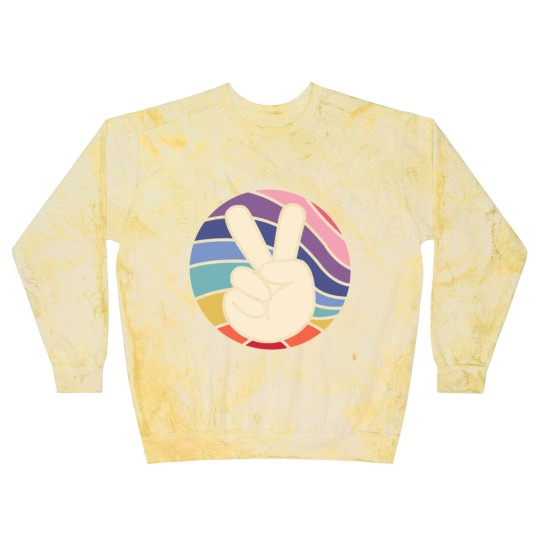 Discover Groovy Peace Sign Hand Hippie Vintage 70s Gift Blast Sweatshirts