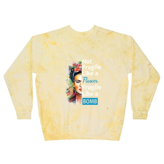 Discover Not Fragile Like A Flower, Fragile Like A Bomb With Frida Kahlo Picture Gift For Fans And Lovers - Frida Kahlo - Blast Sweatshirts