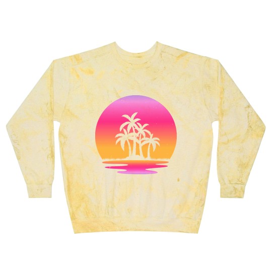 Discover Retro Sunset Retrowave Lake Sunsetby retrohub Blast Sweatshirts
