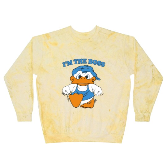 Discover I'm The Boss Duck Blast Sweatshirts 90s Cartoon Tourist Blast Sweatshirts