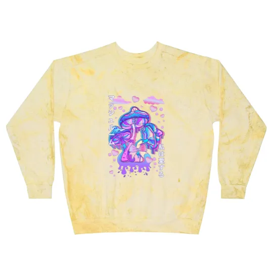 Discover Pastel Goth Mushroom Japan Kanji Blast Sweatshirts