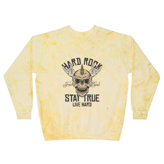 Discover Hard Rock Stay True Live Hard Rockstar Heavy Metal Blast Sweatshirts