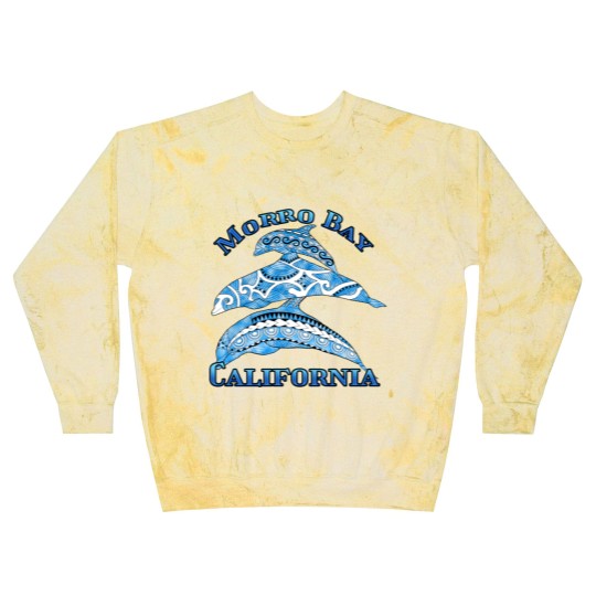 Discover Morro Bay California Vacation Tribal Dolphins Blast Sweatshirts