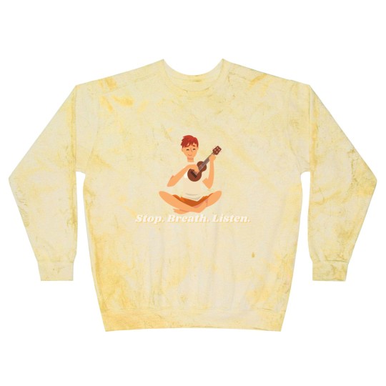 Discover Ukulele stop breath listen play song Blast Sweatshirts