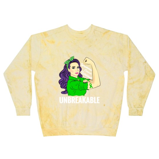 Discover Lymphoma Cancer Awareness Warrior Unbreakable Support - Lymphoma Cancer - Blast Sweatshirts