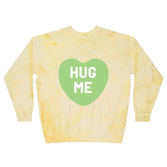 Discover Hug Me Green Candy Heart Blast Sweatshirts