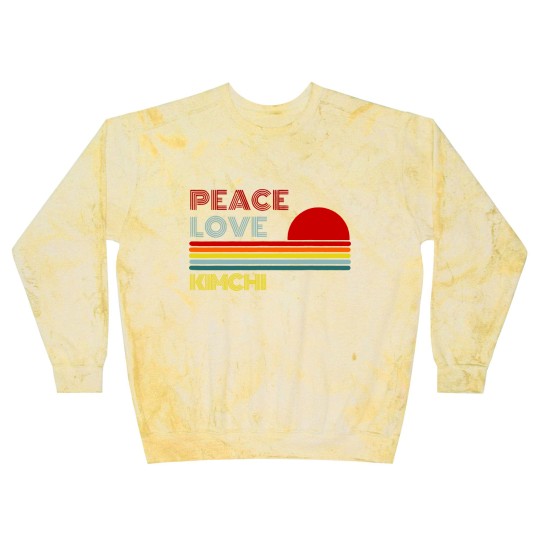 Discover Peace Love Kimchi Retro Vintage Blast Sweatshirts