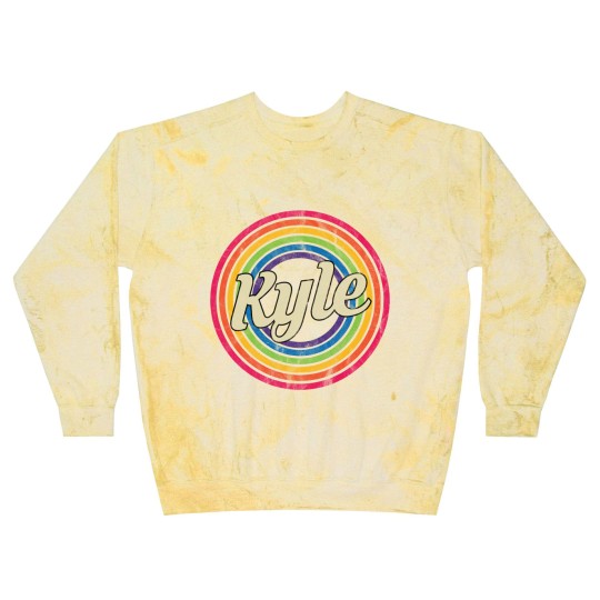 Discover Kyle - Retro Rainbow Faded-Style - Kyle - Blast Sweatshirts