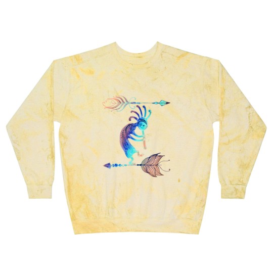 Discover Native American Kokopelli With Two Feathers 2 Blast Sweatshirts