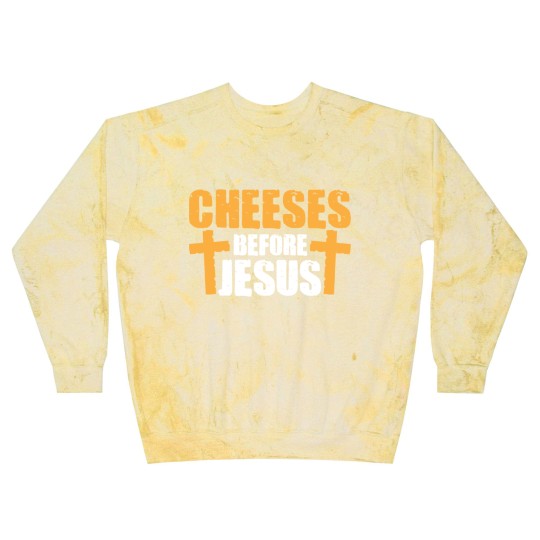 Discover Cheeses Before Jesus Joke Pun Cheese - Cheese - Blast Sweatshirts